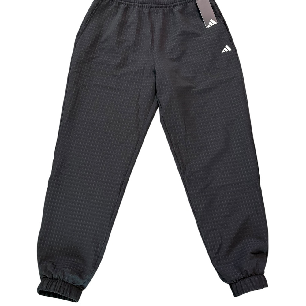 Adidas Men’s Black Textured Wind Track Pants L ADVR0994 NWT